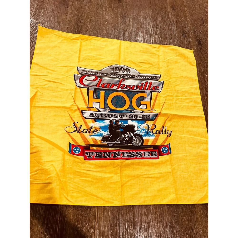 Vintage 1999 Harley Owners Group Clarksville HOG Tennessee State Rally Bandana